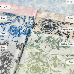 Artistry Bloom (Slub Print) Table Napkin in Lt Blue