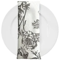 Artistry Bloom (Slub Print) Table Napkin in Grey