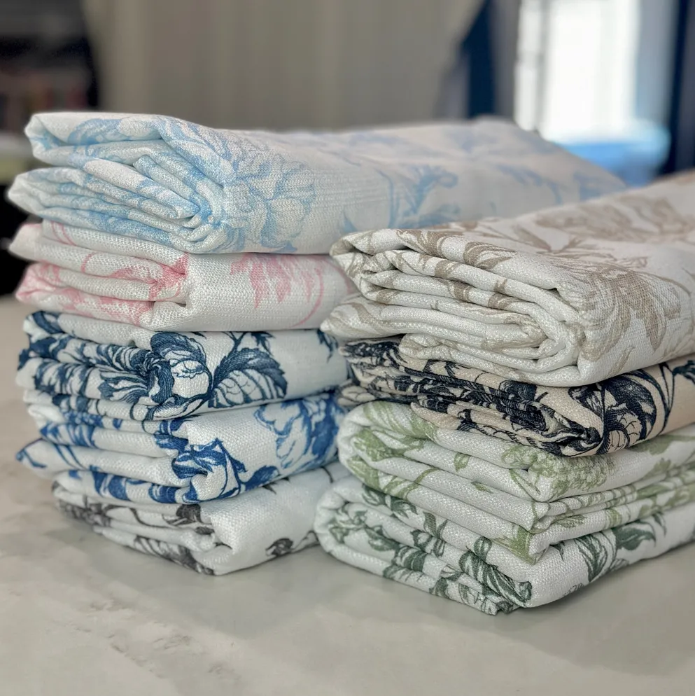 Artistry Bloom (Slub Print) Table Napkin in Sage