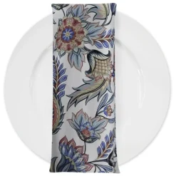 Asian Paisley (Dupioni) Table Napkin in Teal
