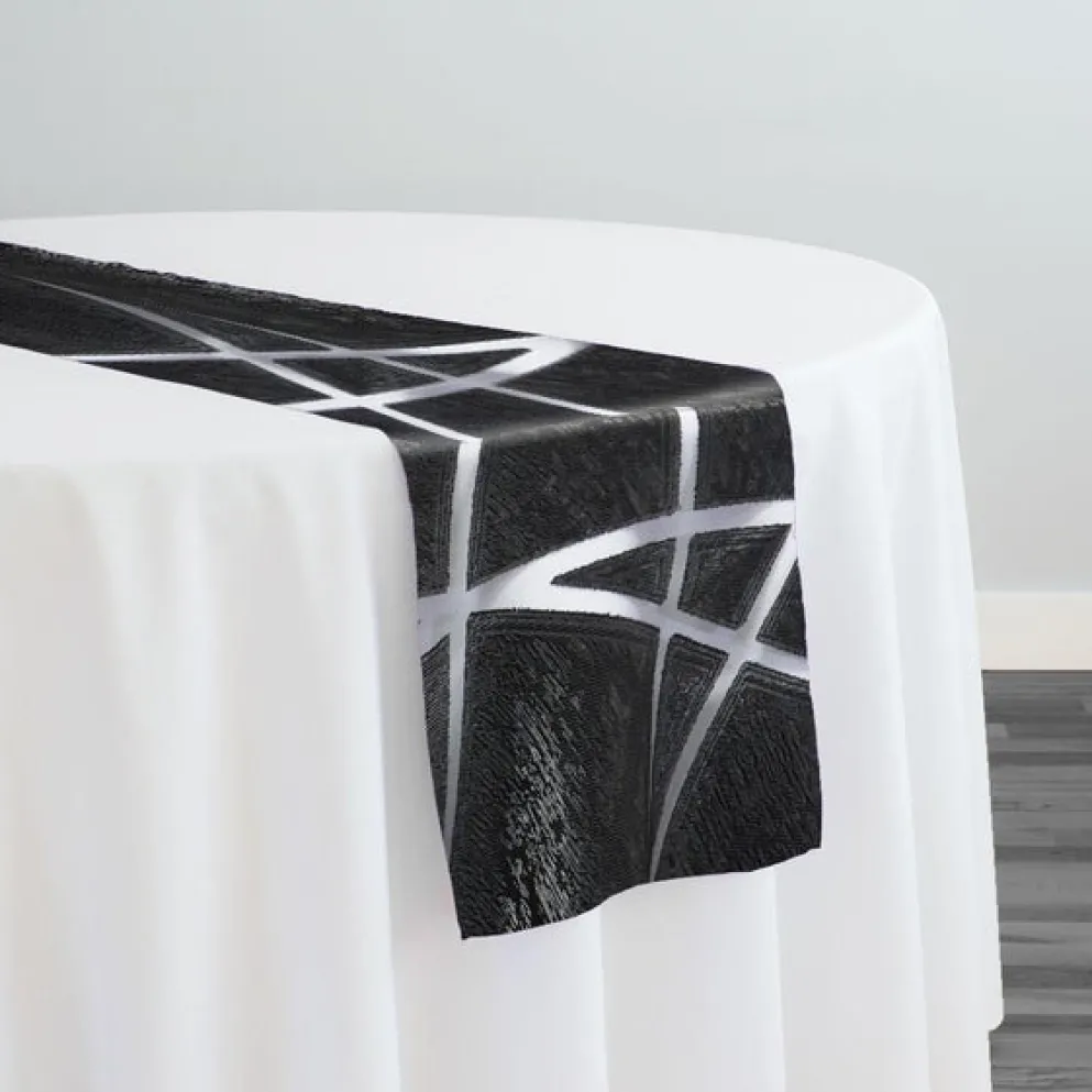 Atlas Sheer Table Runner in Black
