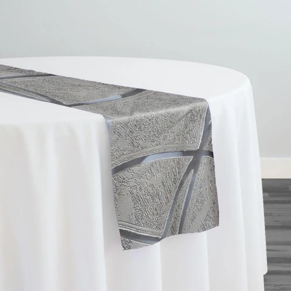 Atlas Sheer Table Runner in Silver