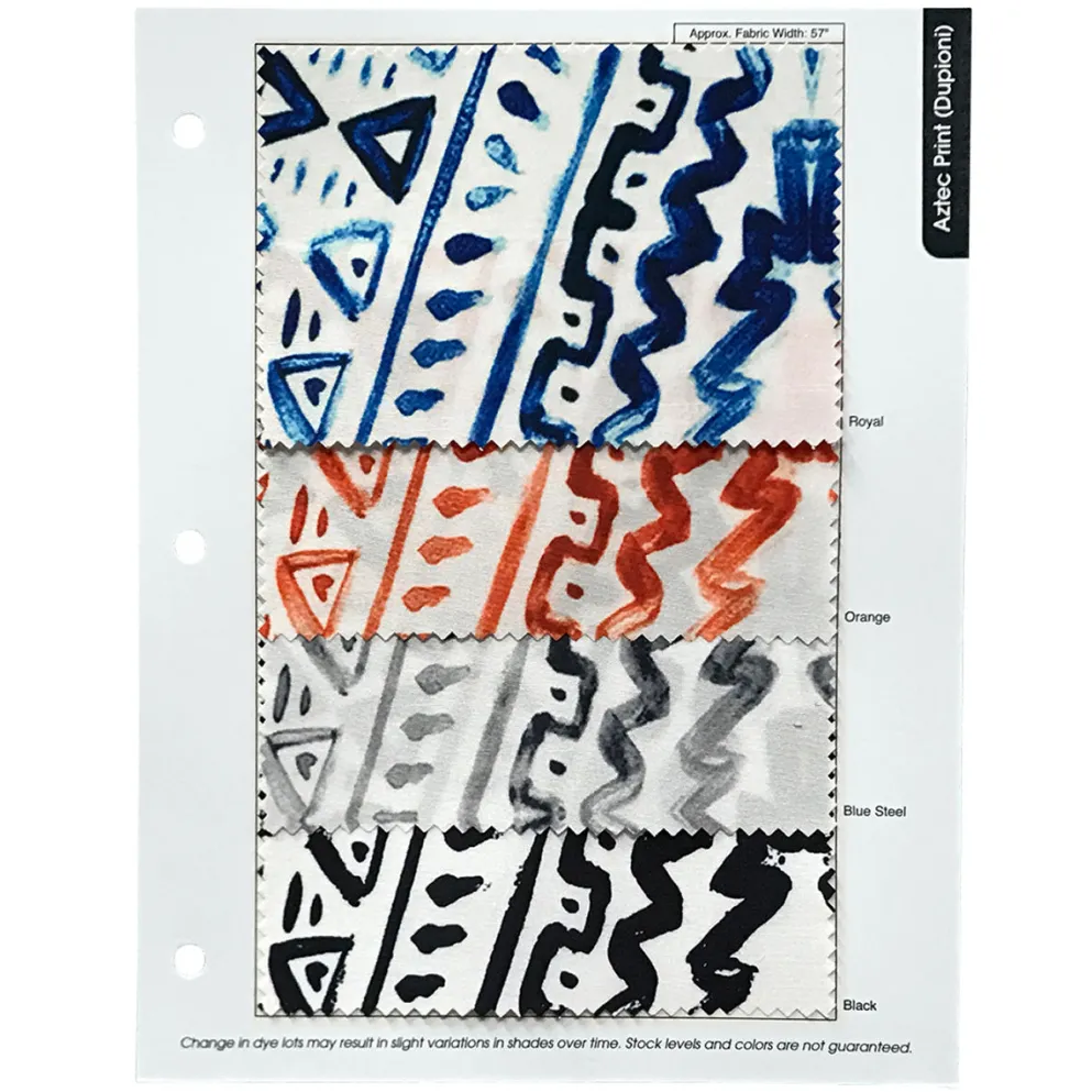 Aztec Print (Dupioni) Table Linen in Orange