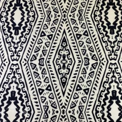 Aztec Print (Dupioni) Table Linen in Black