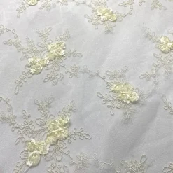 Baby Rose Embroidery Table Linen in Ivory