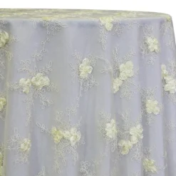 Baby Rose Embroidery Table Linen in Ivory