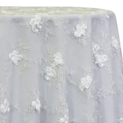 Baby Rose Embroidery Table Linen in White