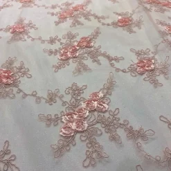 Baby Rose Embroidery Table Linen in Blush