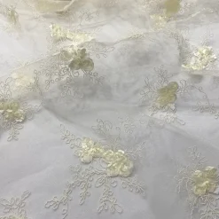 Baby Rose Embroidery (w/ Poly Lining) Table Napkin in Ivory