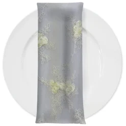 Baby Rose Embroidery (w/ Poly Lining) Table Napkin in Ivory