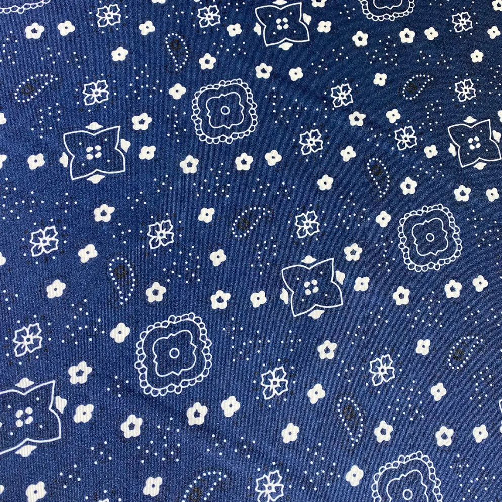 Bandana (Poly Print) Table Linen in Navy