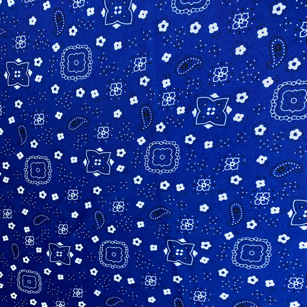 Bandana (Poly Print) Table Linen in Royal