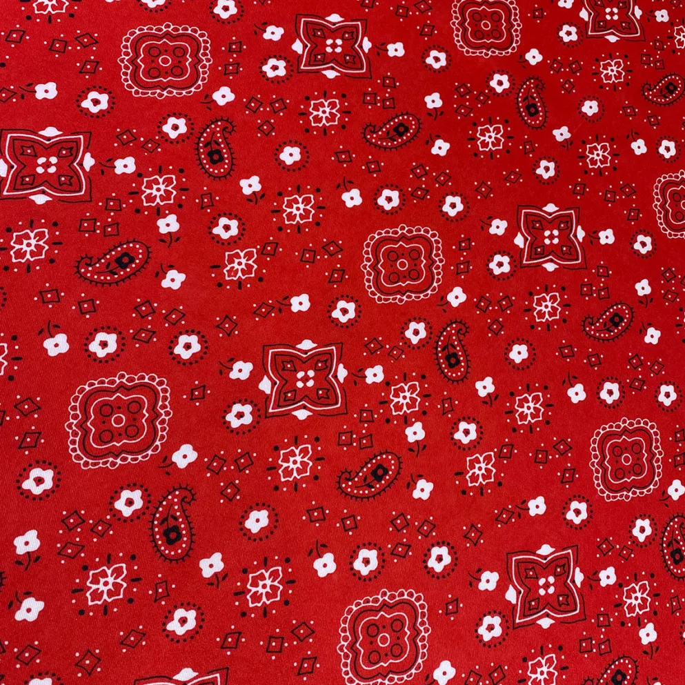 Bandana (Poly Print) Table Napkin in Red