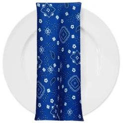Bandana (Poly Print) Table Napkin in Royal