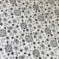 Bandana (Poly Print) Table Napkin in White