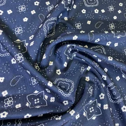 Bandana (Poly Print) Table Runner in Navy