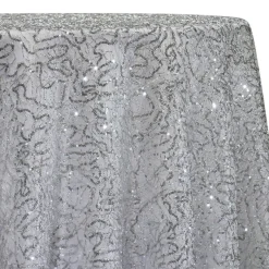 Bedazzle Table Linen in Silver and White