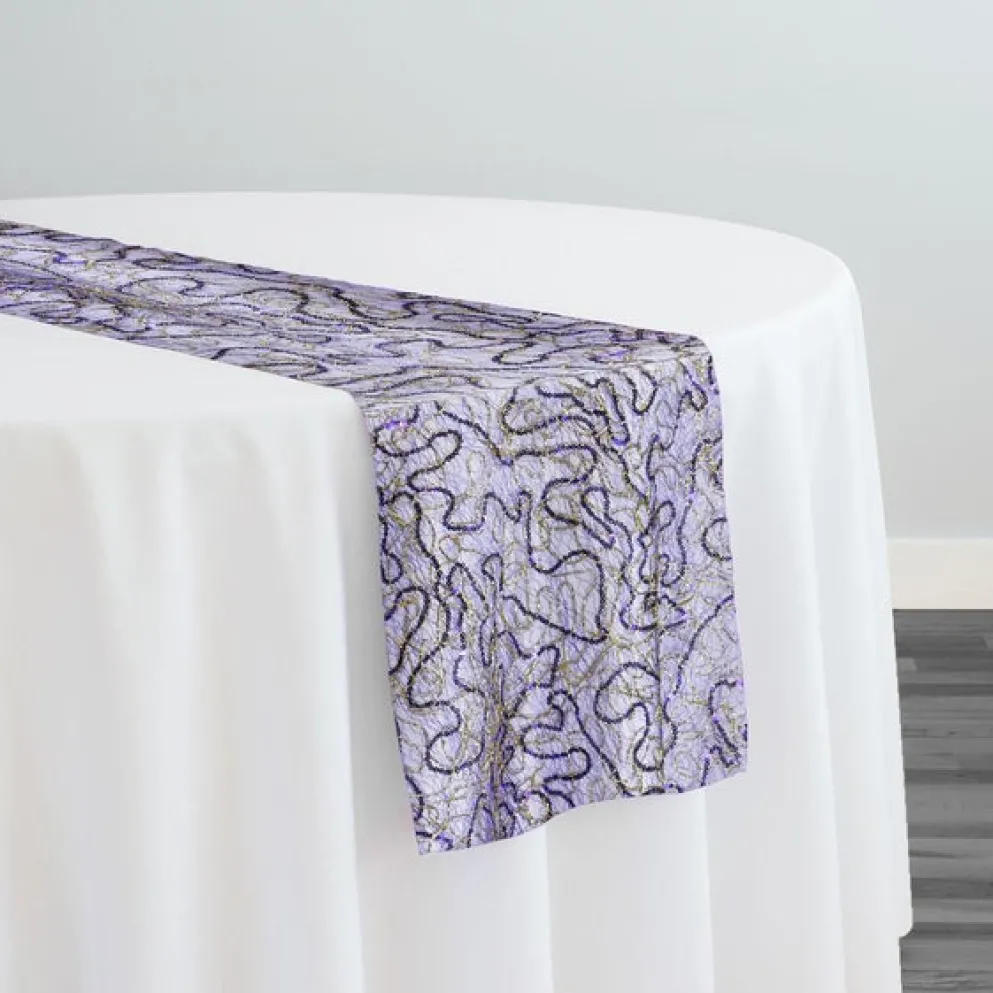 Bedazzle Table Runner in Purple Gold