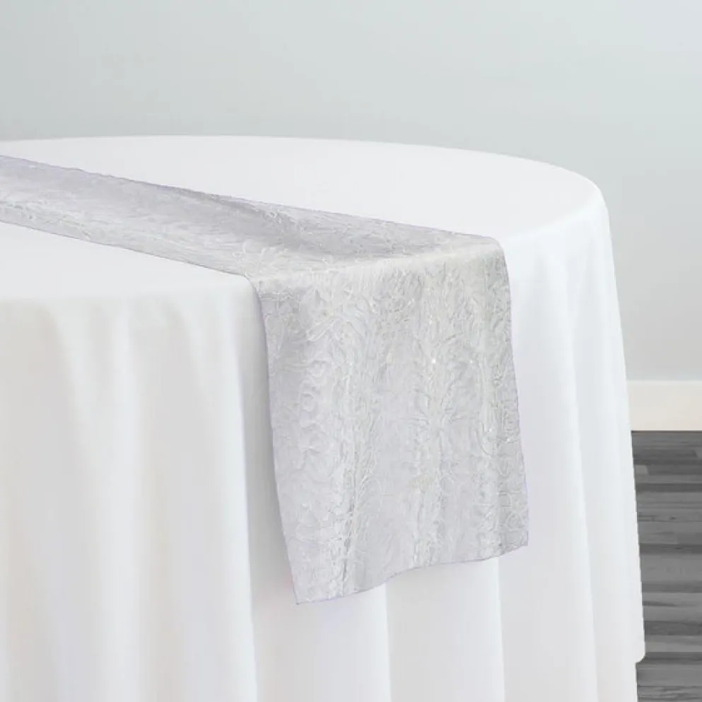 Bedazzle Table Runner in White
