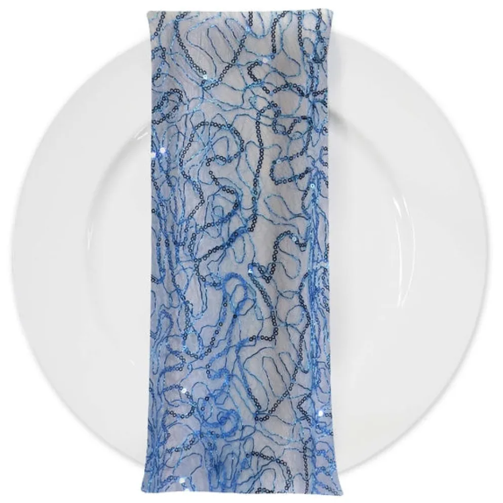 Bedazzle (w/ Poly Lining) Table Napkin in Turquoise