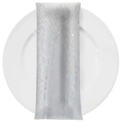 Bedazzle (w/ Poly Lining) Table Napkin in White