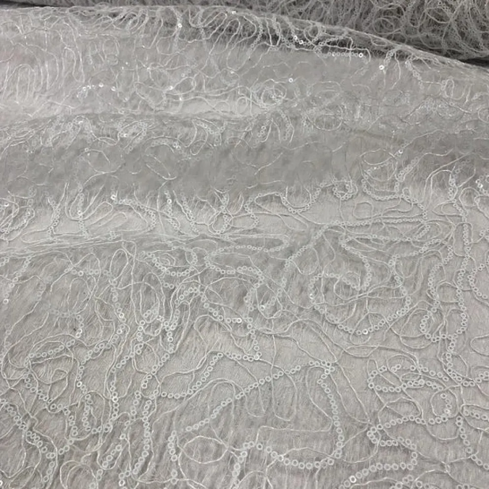 Bedazzle (w/ Poly Lining) Table Napkin in White