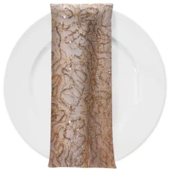 Bedazzle (w/ Poly Lining) Table Napkin in Blush