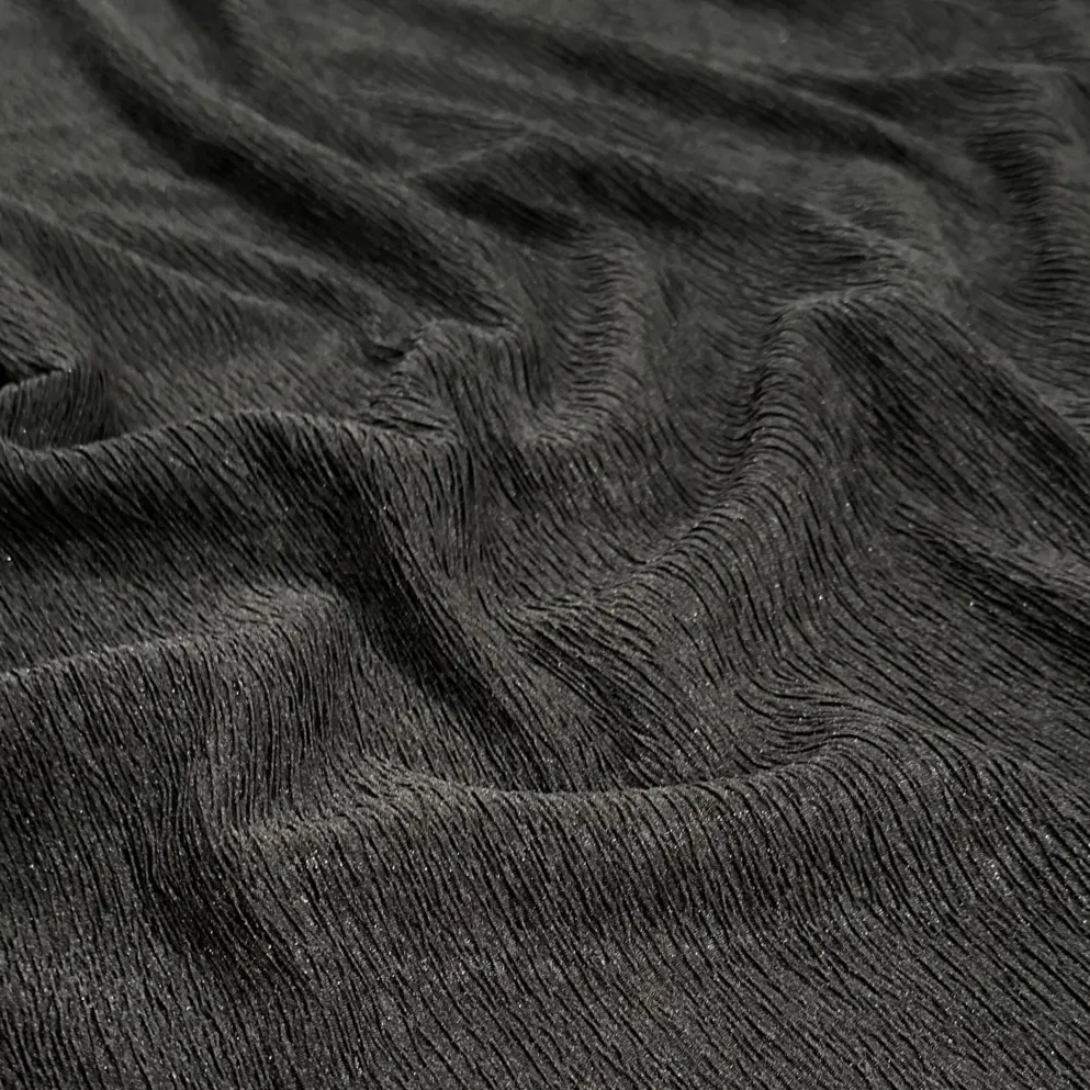 Bella Crepe Table Linen in Black
