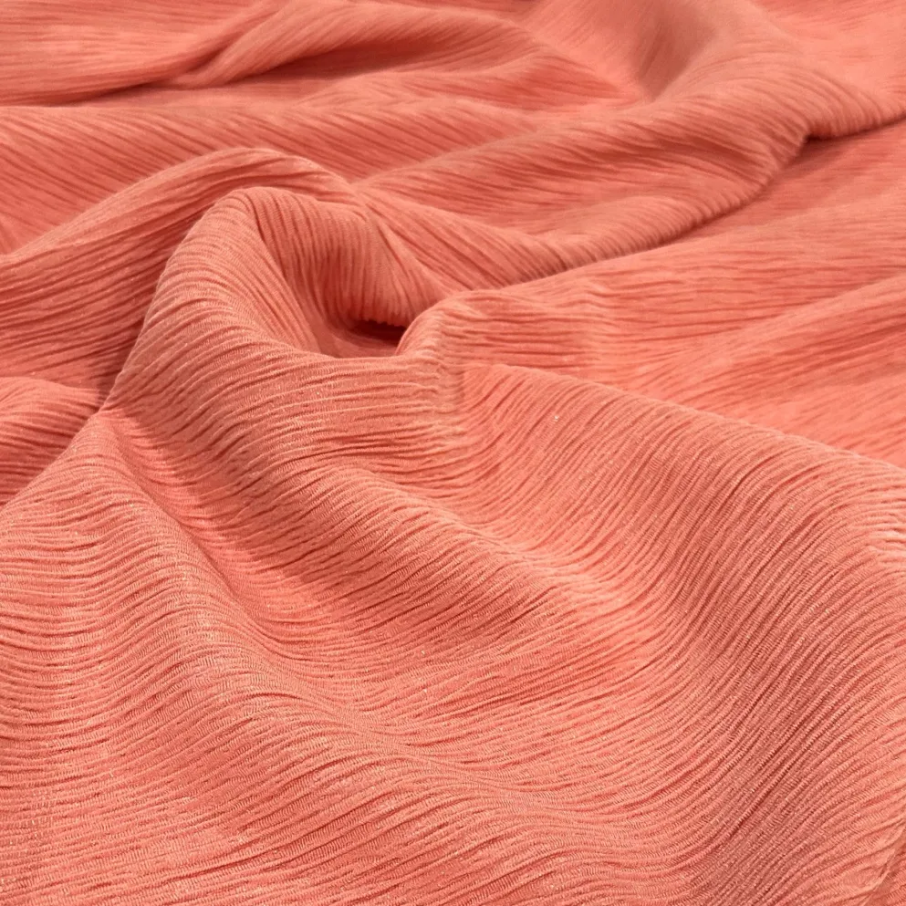 Bella Crepe Table Linen in Coral