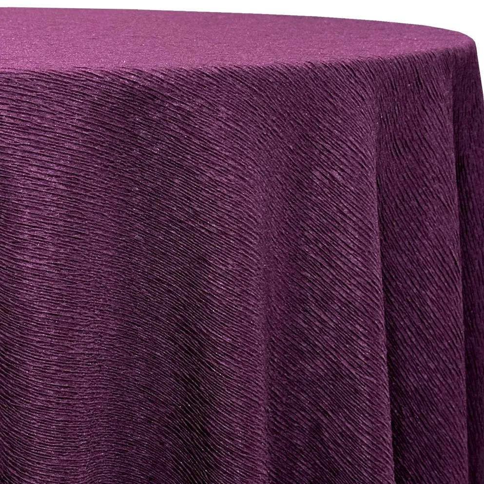 Bella Crepe Table Linen in Eggplant