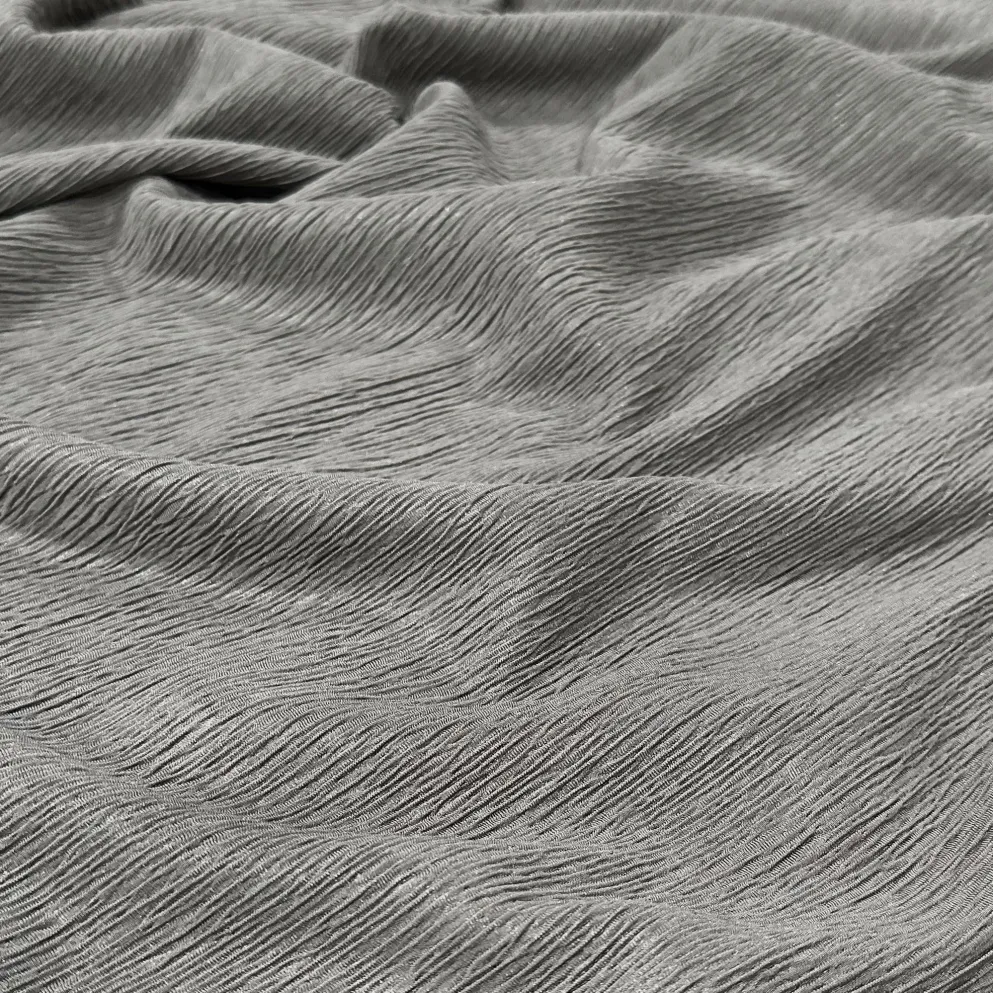 Bella Crepe Table Linen in Grey