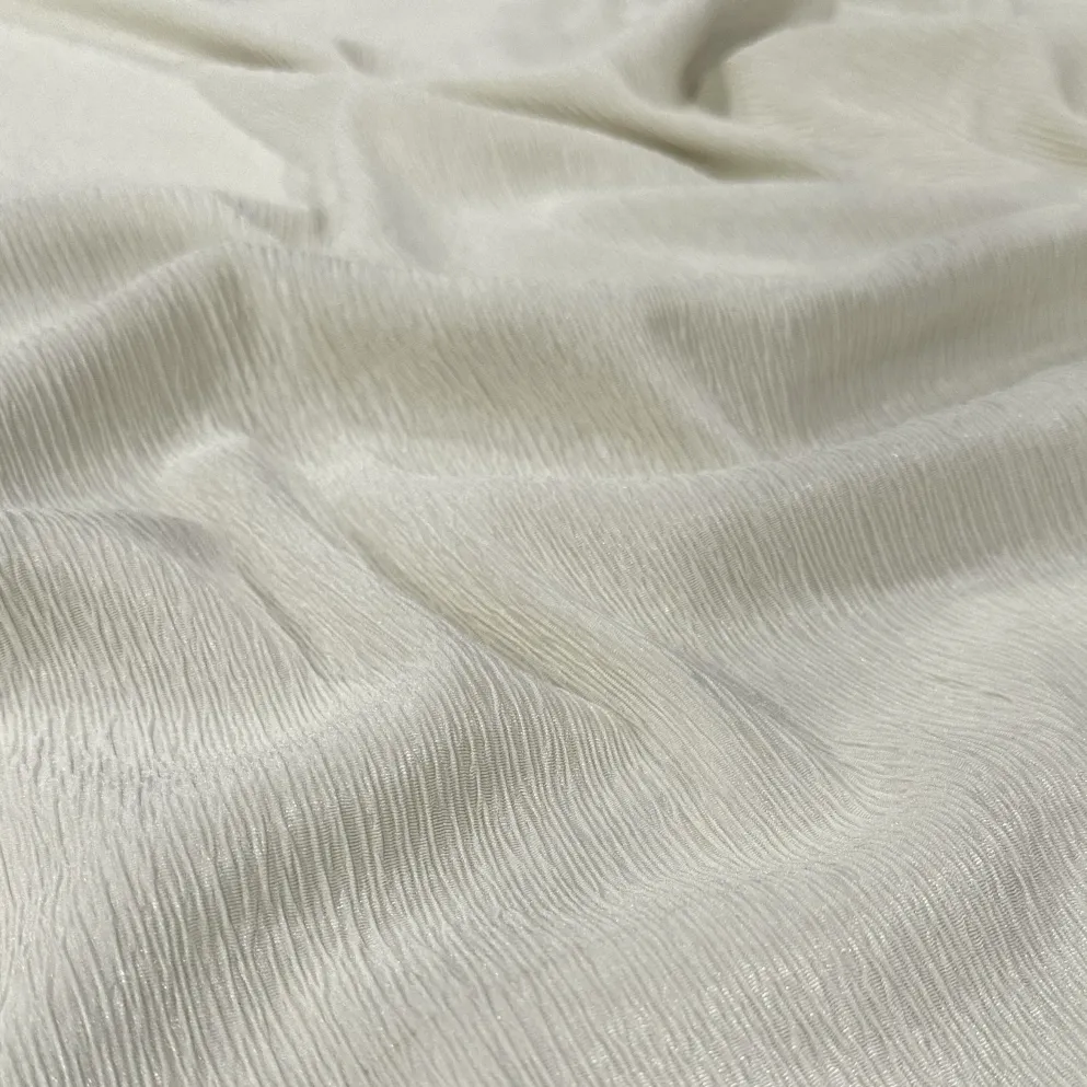 Bella Crepe Table Linen in Ivory