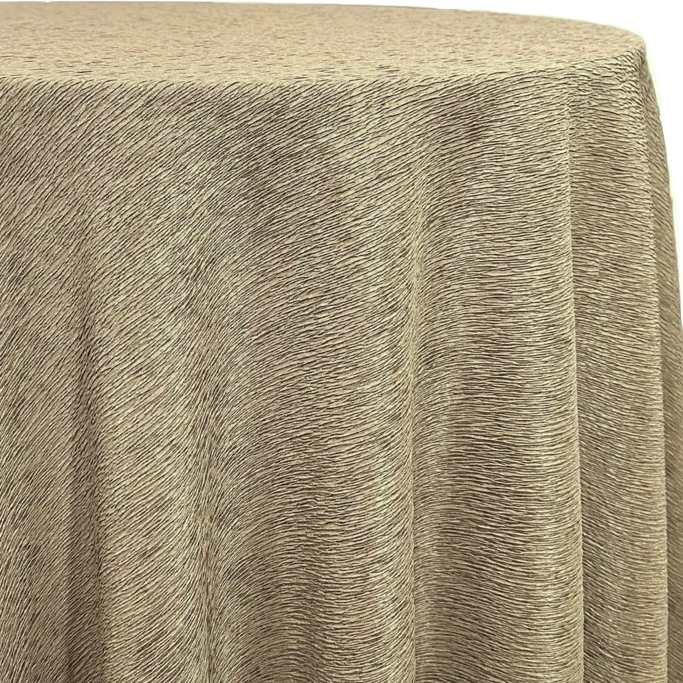 Bella Crepe Table Linen in Taupe