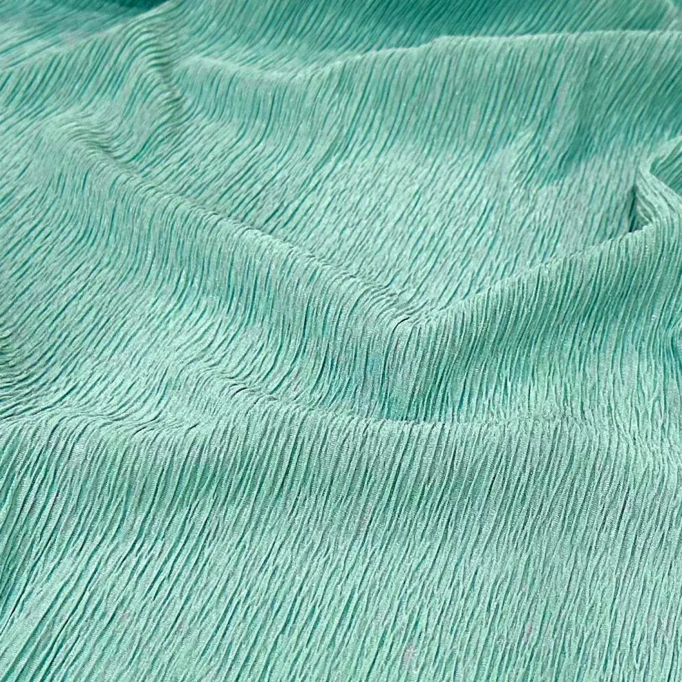 Bella Crepe Table Linen in Teal Green