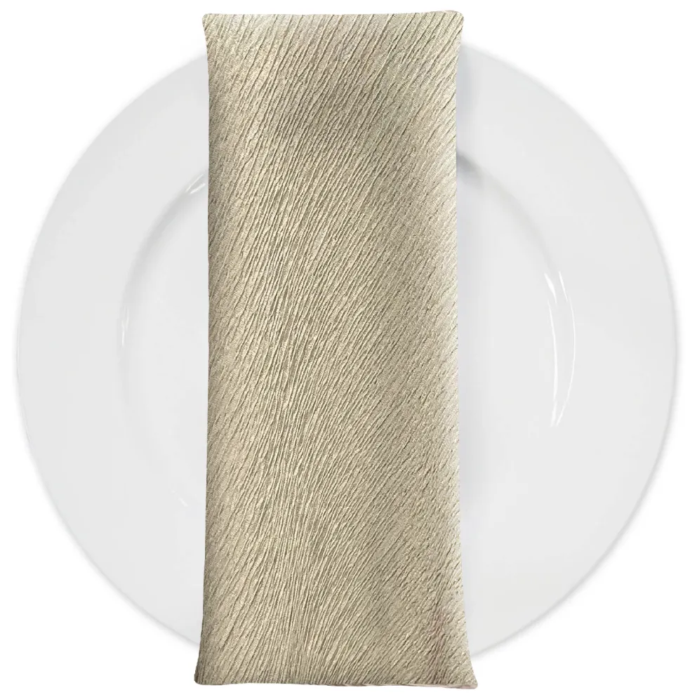 Bella Crepe Table Napkin in Bone