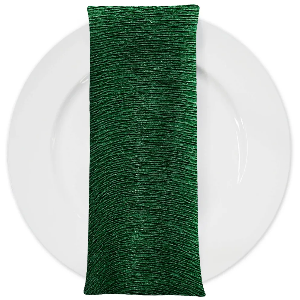 Bella Crepe Table Napkin in Hunter Green