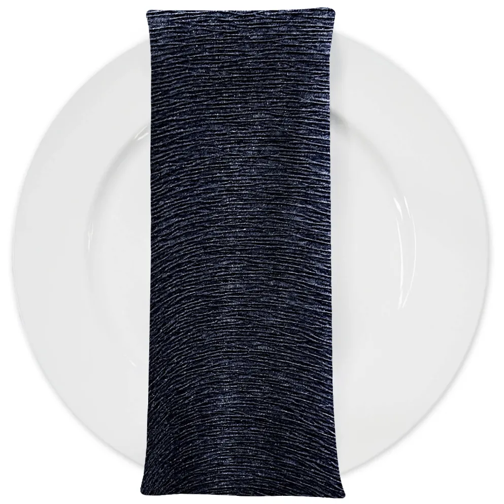 Bella Crepe Table Napkin in Navy