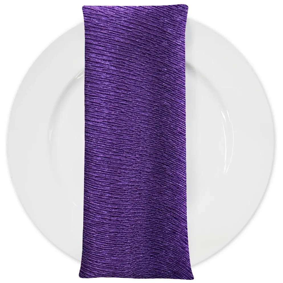 Bella Crepe Table Napkin in Purple
