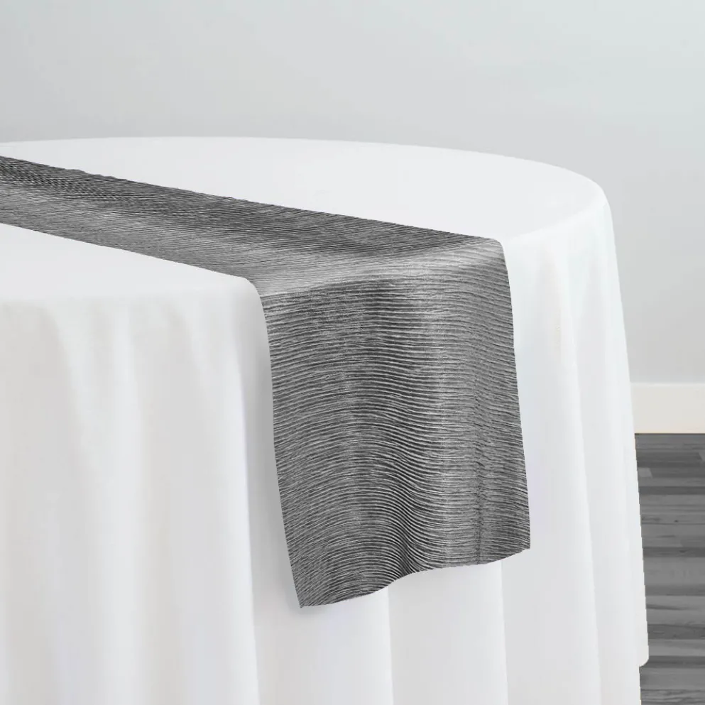 Bella Crepe Table Runner in Grey