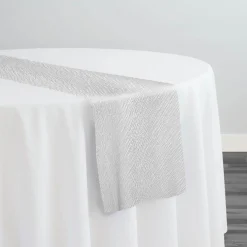 Bella Crepe Table Runner in White