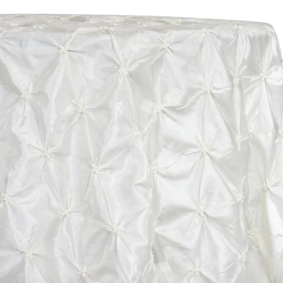 Belly Button (Pinwheel) Table Linen in White