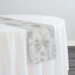 Belly Button (Pinwheel) Table Runner in White