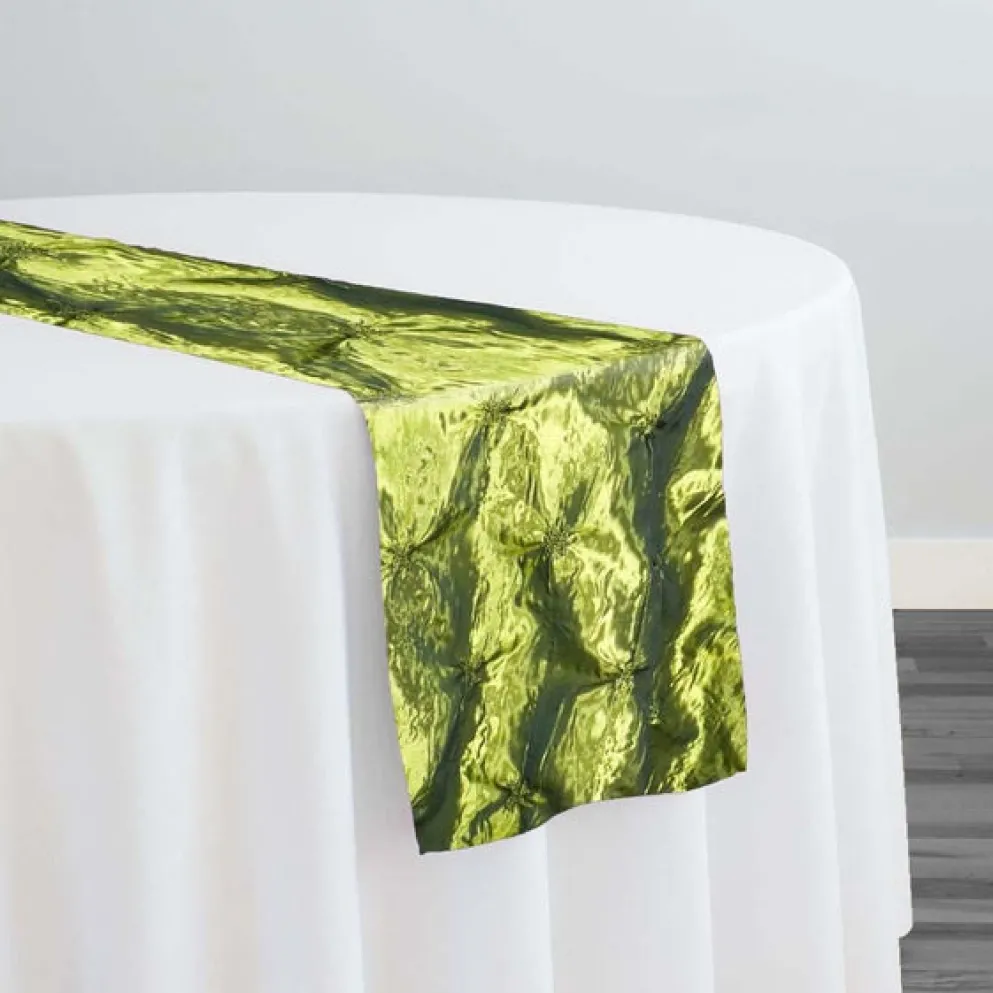 Belly Button (Pinwheel) Table Runner in Olive