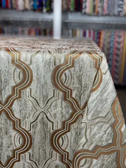 Bentley Jacquard Table Linen in Copper