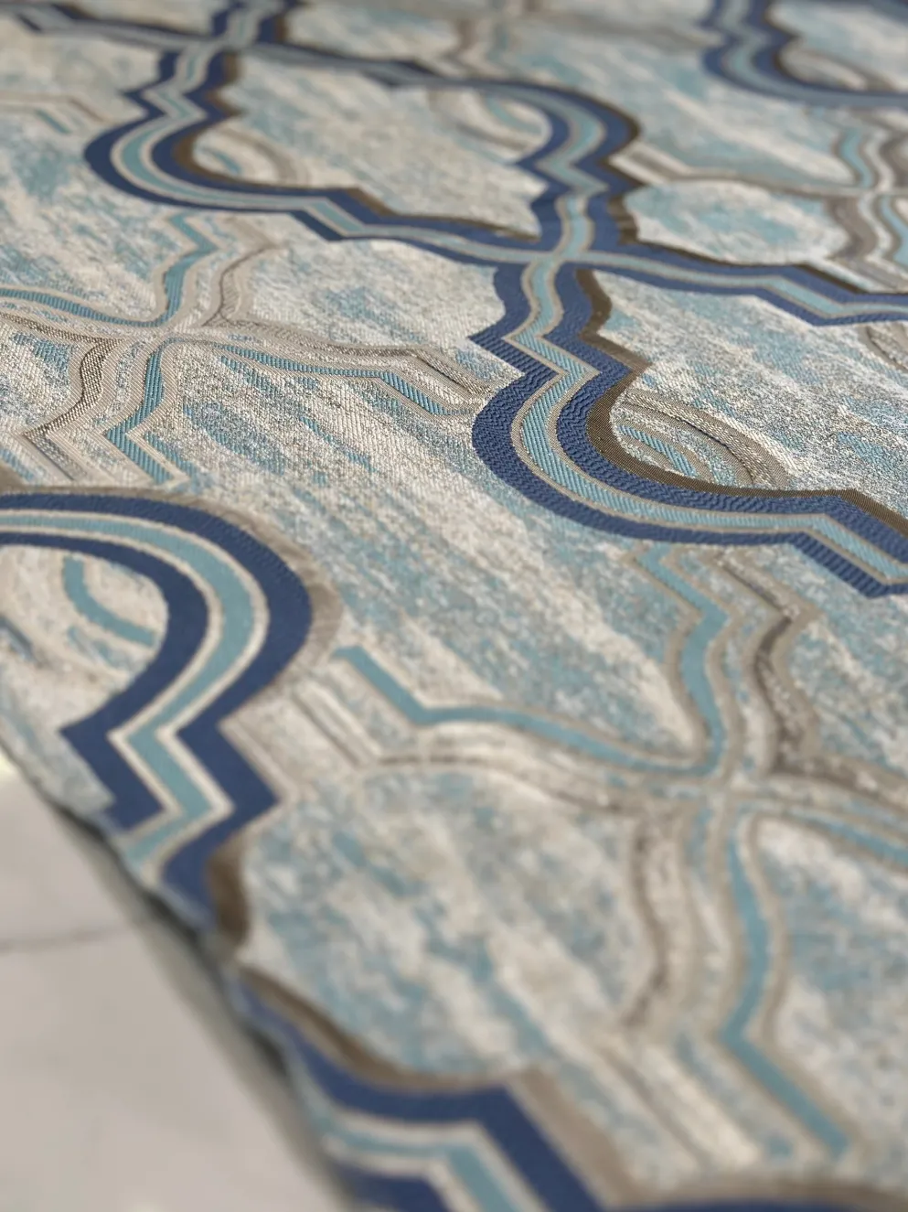Bentley Jacquard Table Linen in Turquoise