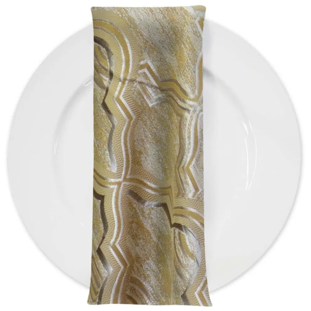 Bentley Jacquard Table Napkin in Gold