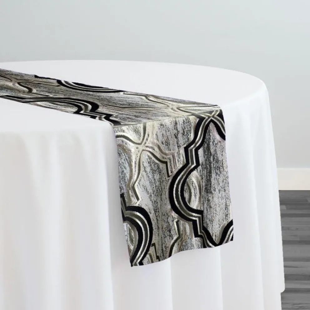 Bentley Jacquard Table Runner in Black