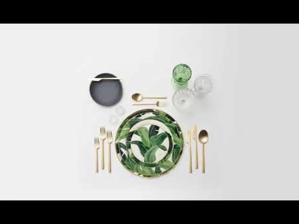 Birch - Glass Charger Plate in Gold (Item # 0298)