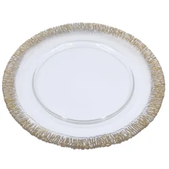 Birch - Glass Charger Plate in Gold (Item # 0298)