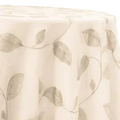 Birch Leaf Table Linen in Ivory